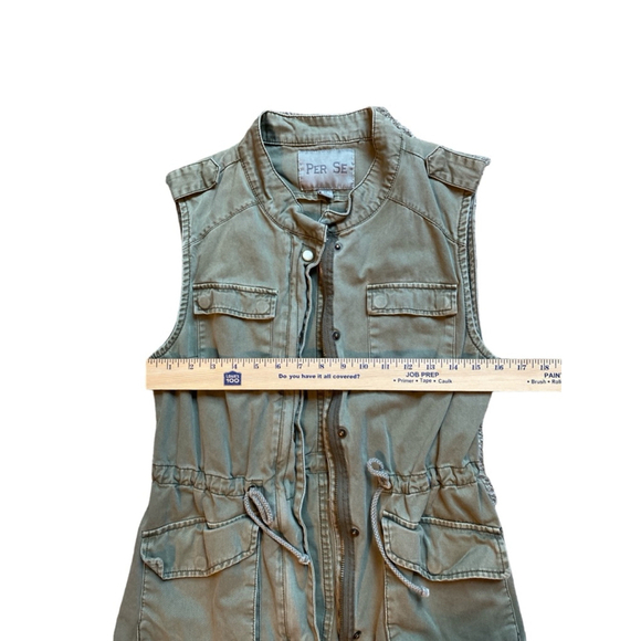 Women's Per Se Green‎ Vest Size M - Picture 3 of 6